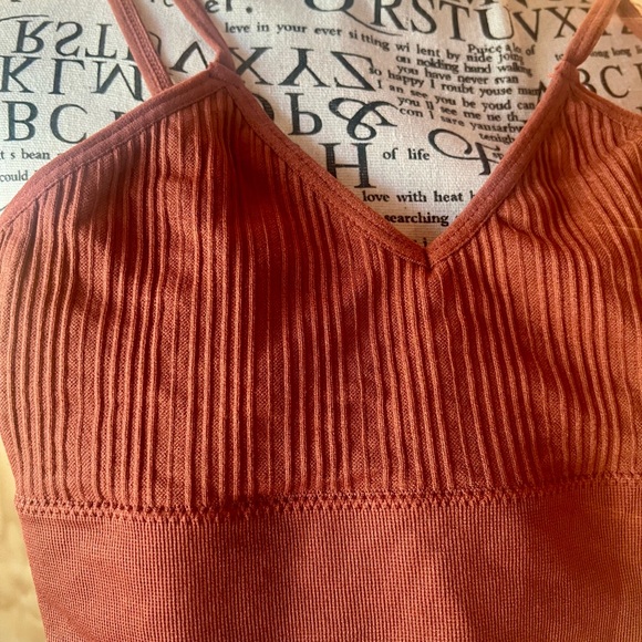 💐💐Francesca’s Rust Ribbed Crop Top/Bralette🧡 - Picture 2 of 4